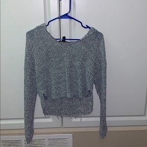Knitted crop sweater
